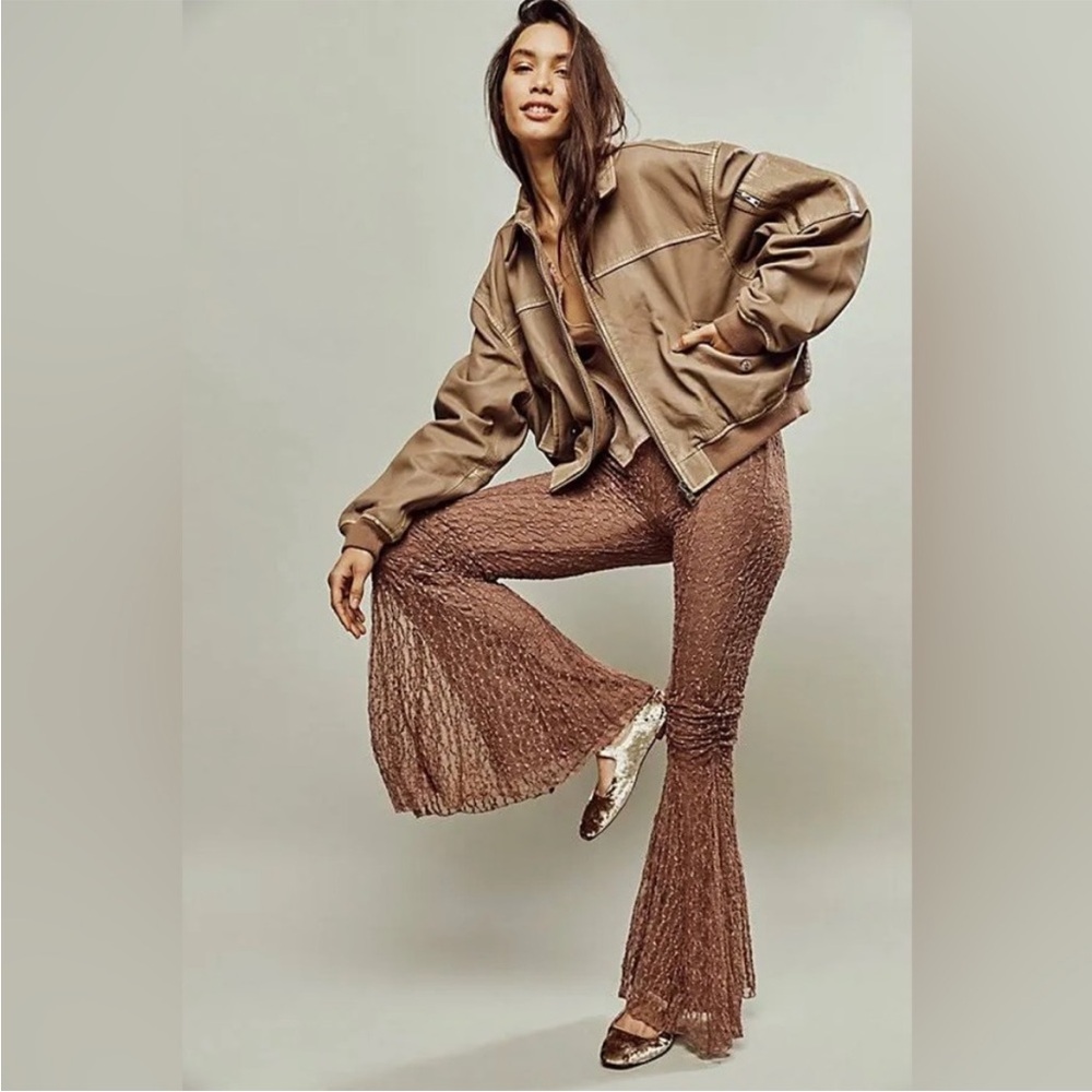 Free People Georgina Mesh Flare Pants